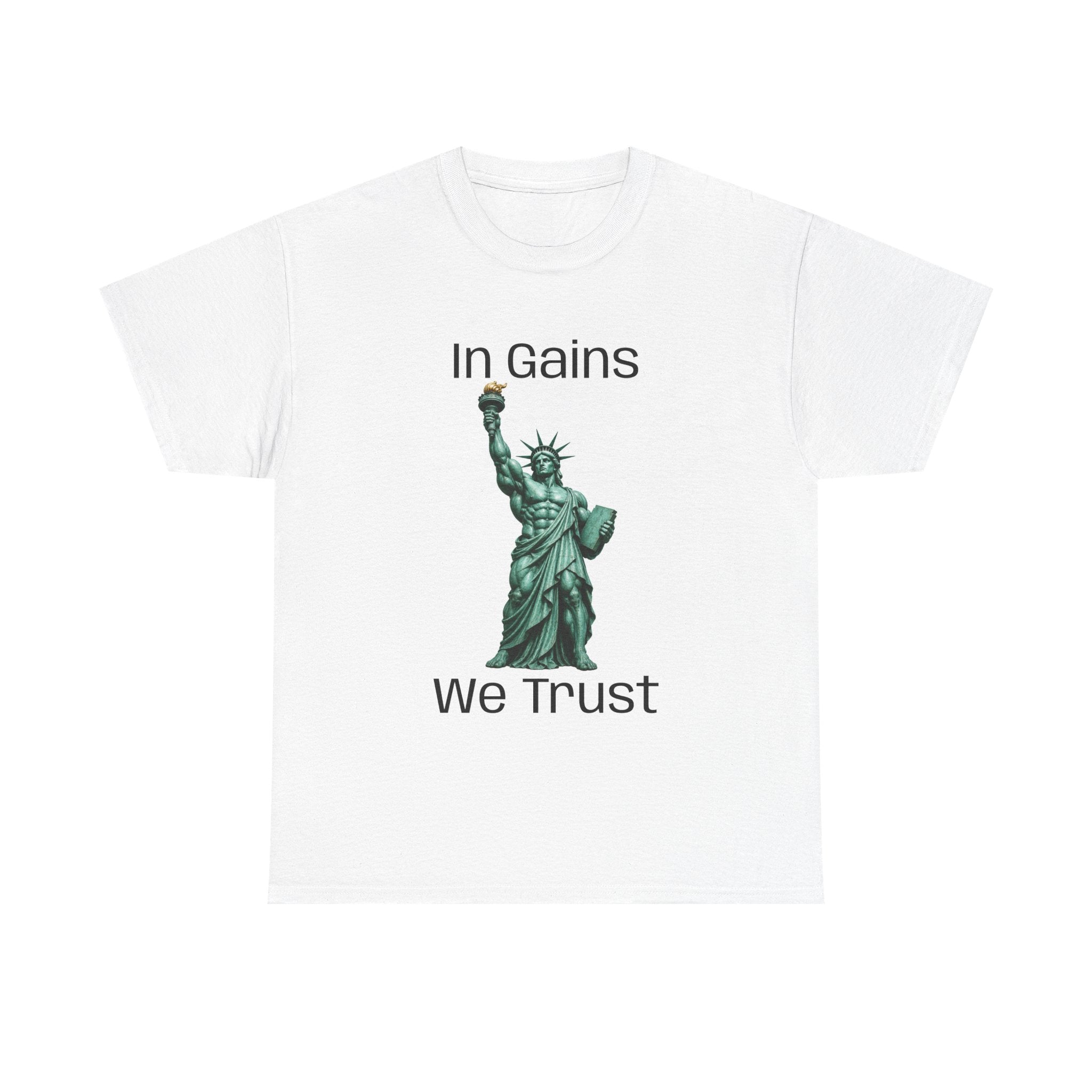 Jacked Statue Of Liberty T-shirt - Funny Gym T-shirts
