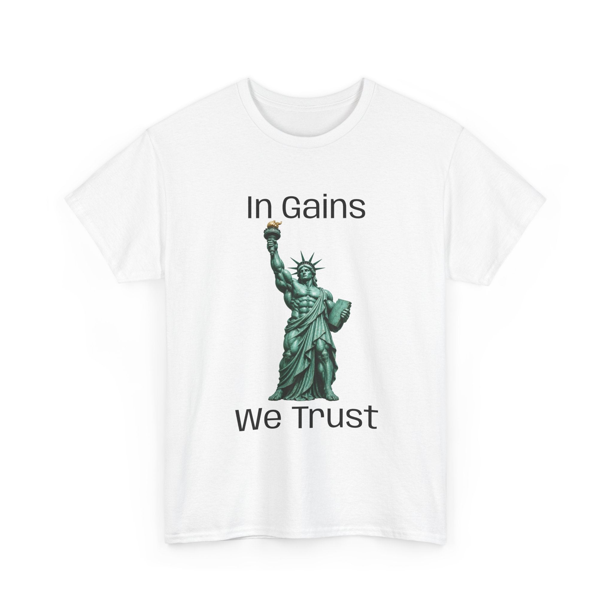 Jacked Statue Of Liberty T-shirt - Funny Gym T-shirts