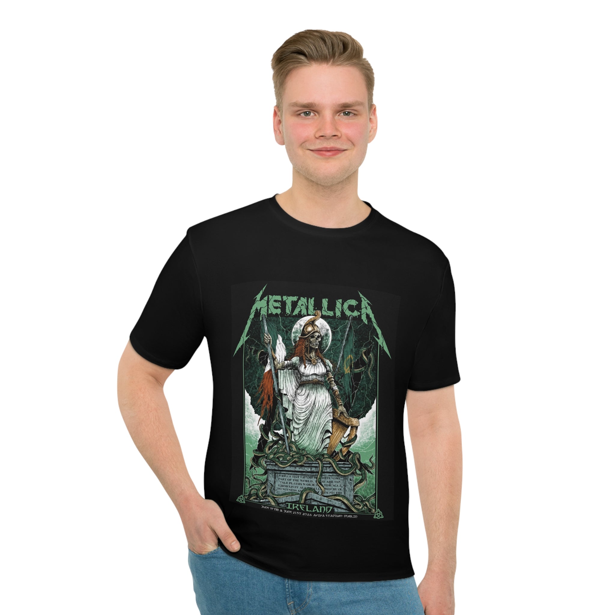 Metallica Ireland Graphic T-Shirt — Vintage Statue Band Tee