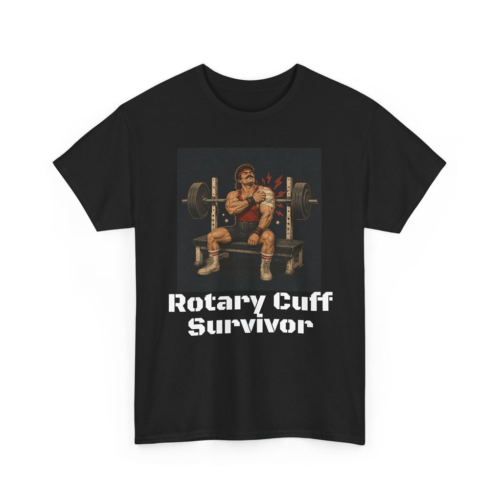 Rotary Cuff Survivor T-shirt - Funny Gym T-shirts