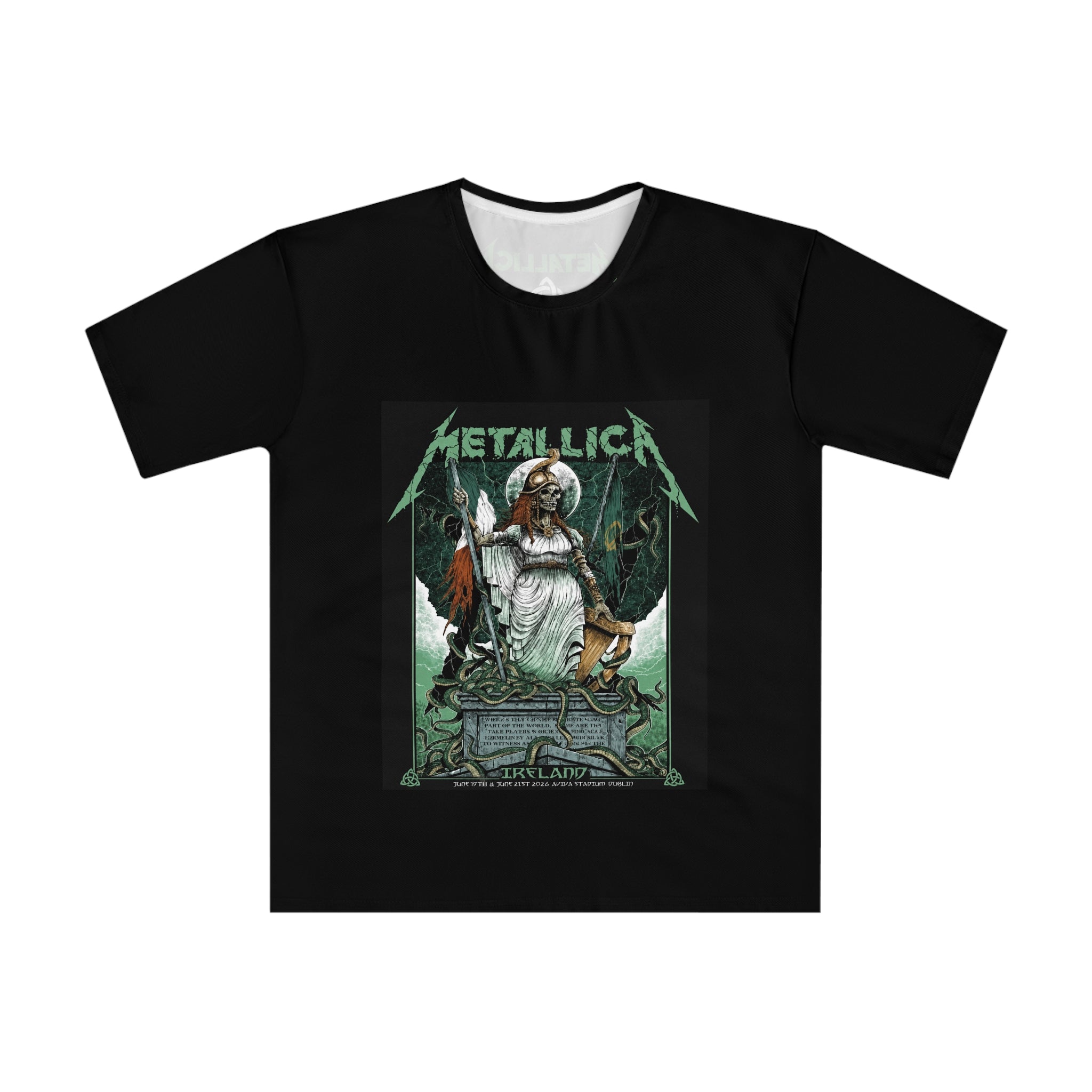 Metallica Ireland Graphic T-Shirt — Vintage Statue Band Tee